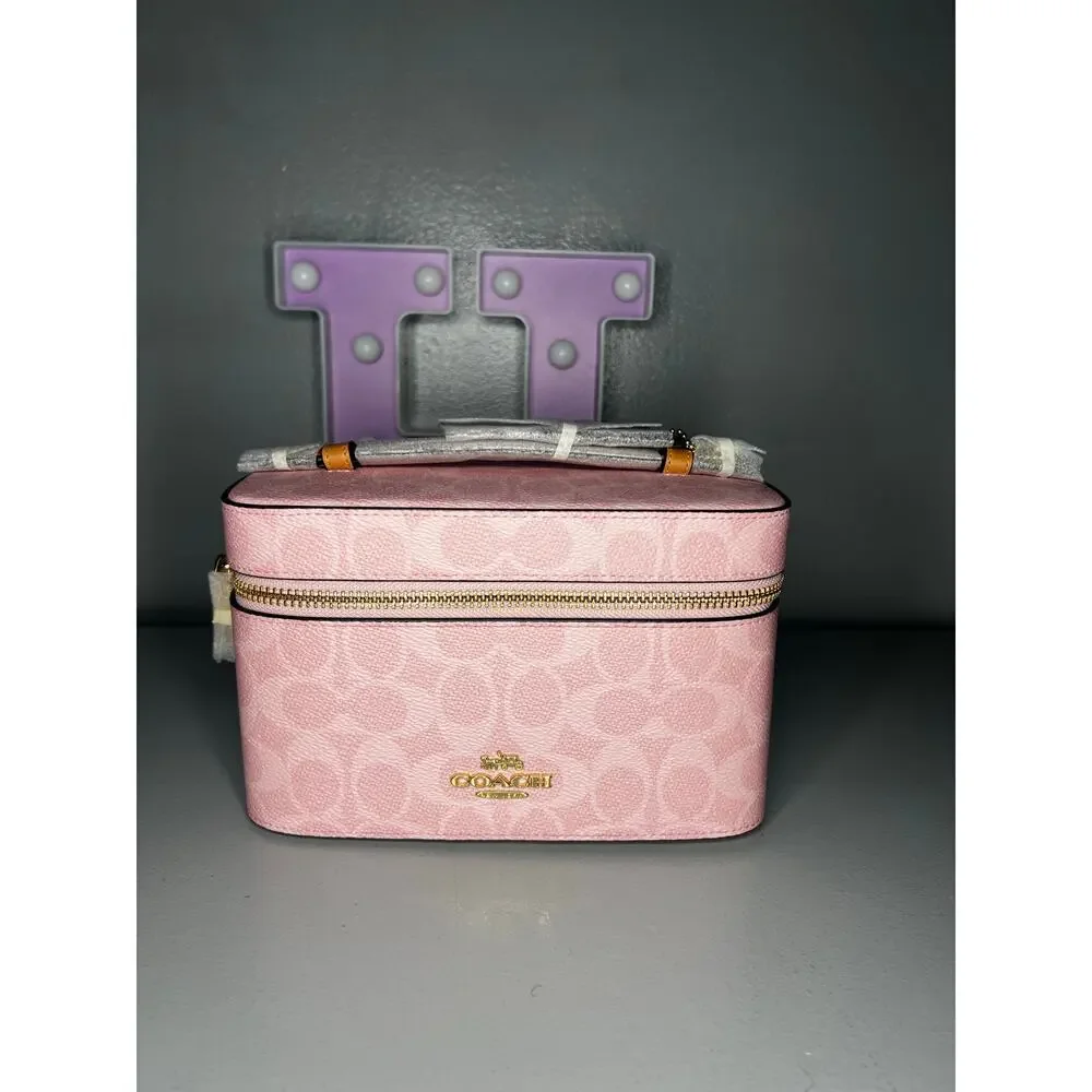 Coach Powder Pink Vanity Cosmetics Case